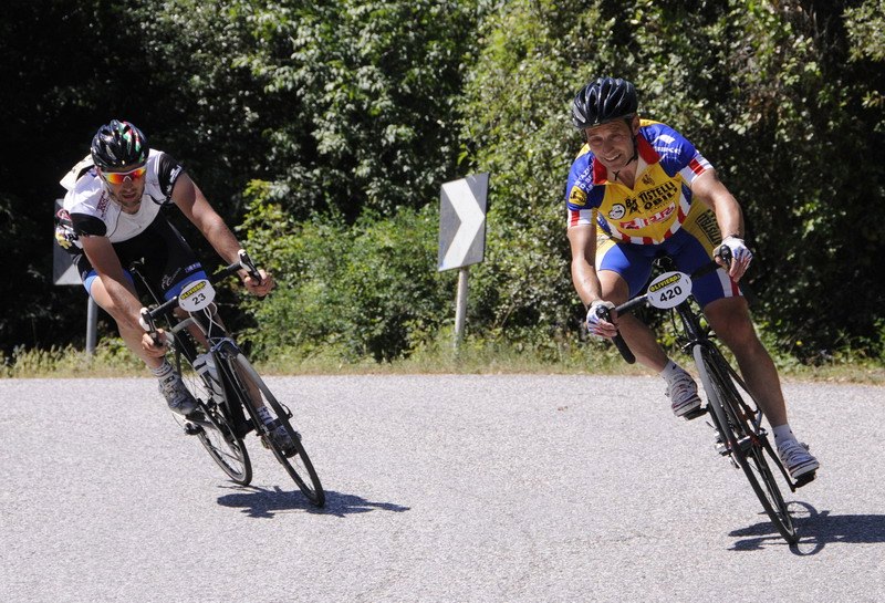 Passaggio in discesa Strada Cappuccini di Amelia - Granfondo dei Colli Amerini - 